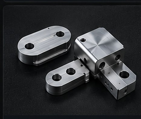 Machined slider blocks and links with polished faces