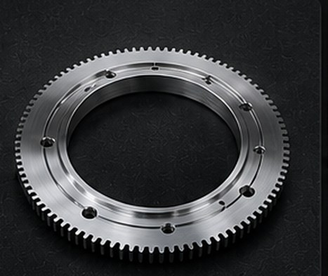 Machined ring gear with cut teeth and bolt circle