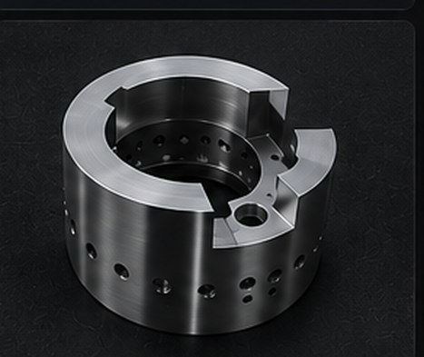 Machined cylindrical assembly component with slotted features