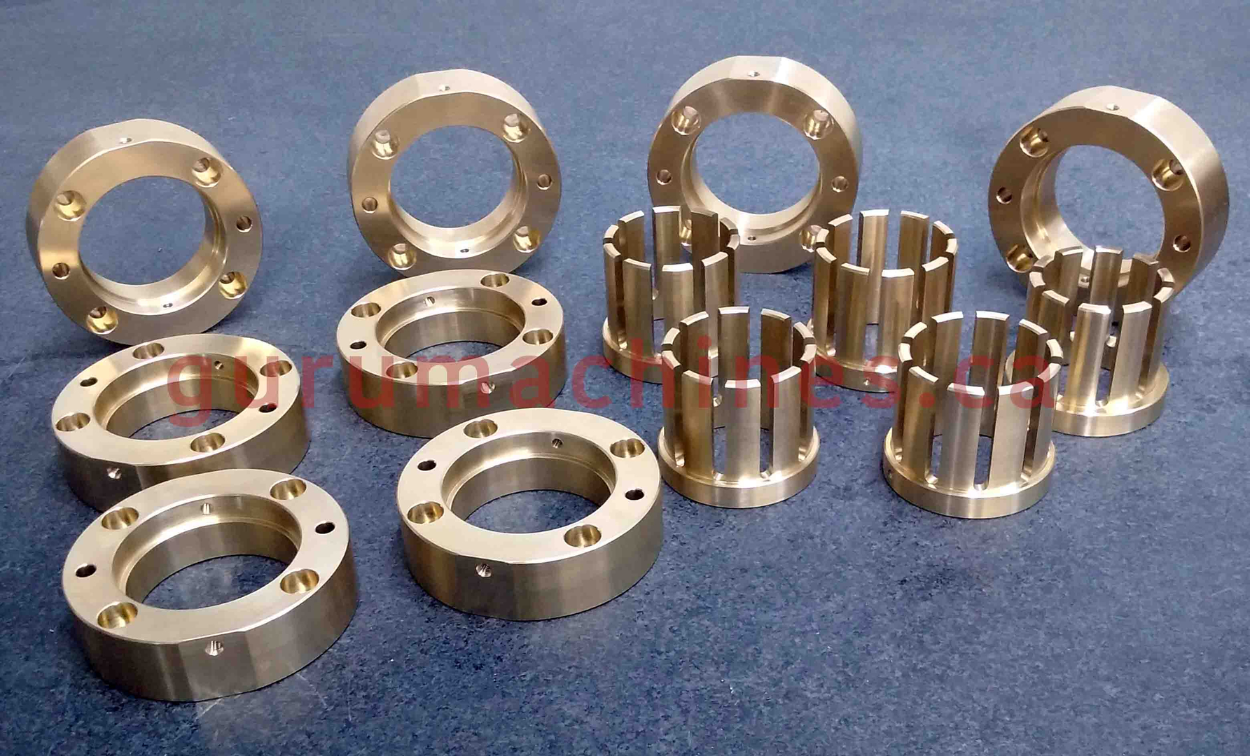 Machined bronze circular flanges