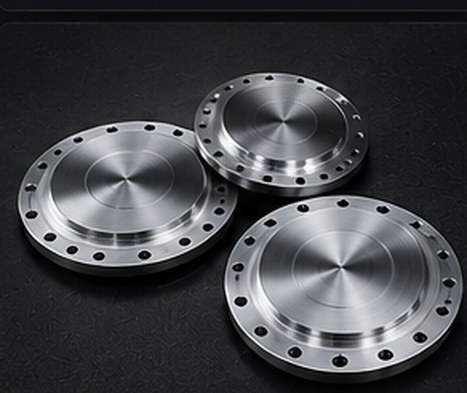 Turned steel flanges with faced surfaces and bolt holes